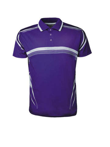 Unisex Adults Sublimated Gradated Polo in Purple/White
