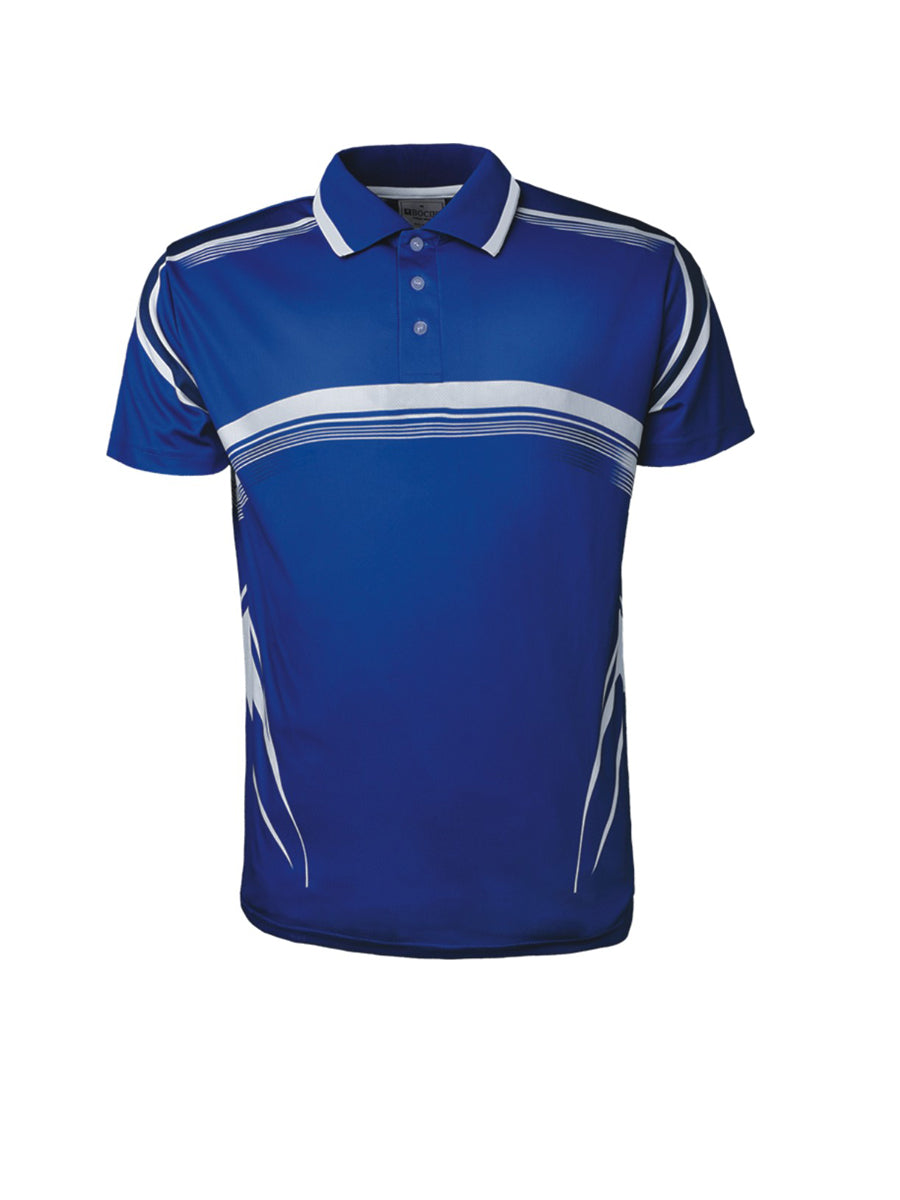 Unisex Adults Sublimated Gradated Polo in Royal/White