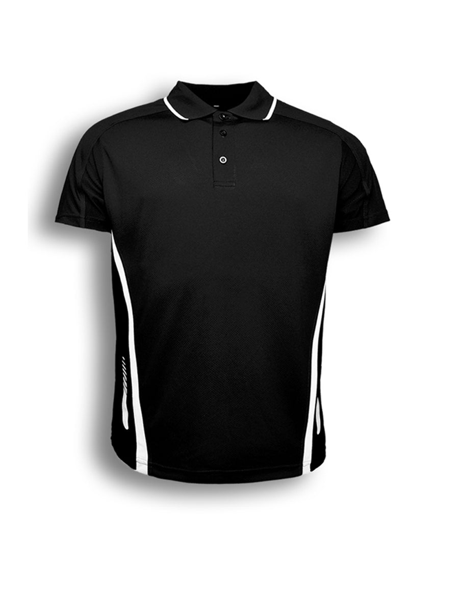 Unisex Adults Elite Sports Polo in Black/White
