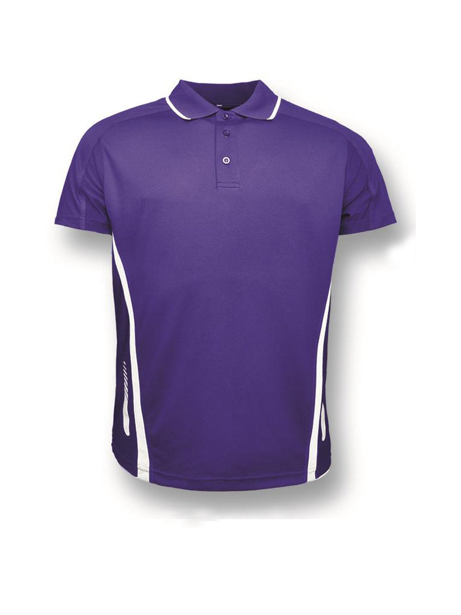Unisex Adults Elite Sports Polo in Purple/White