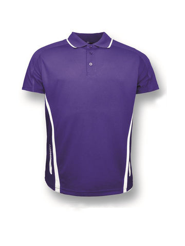 Unisex Adults Elite Sports Polo in Purple/White