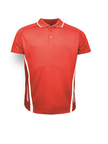 Unisex Adults Elite Sports Polo in Red/White