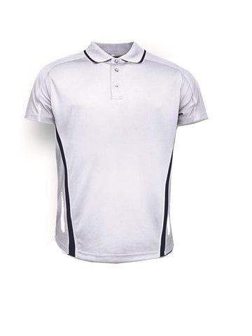 Unisex Adults Elite Sports Polo in White/Navy