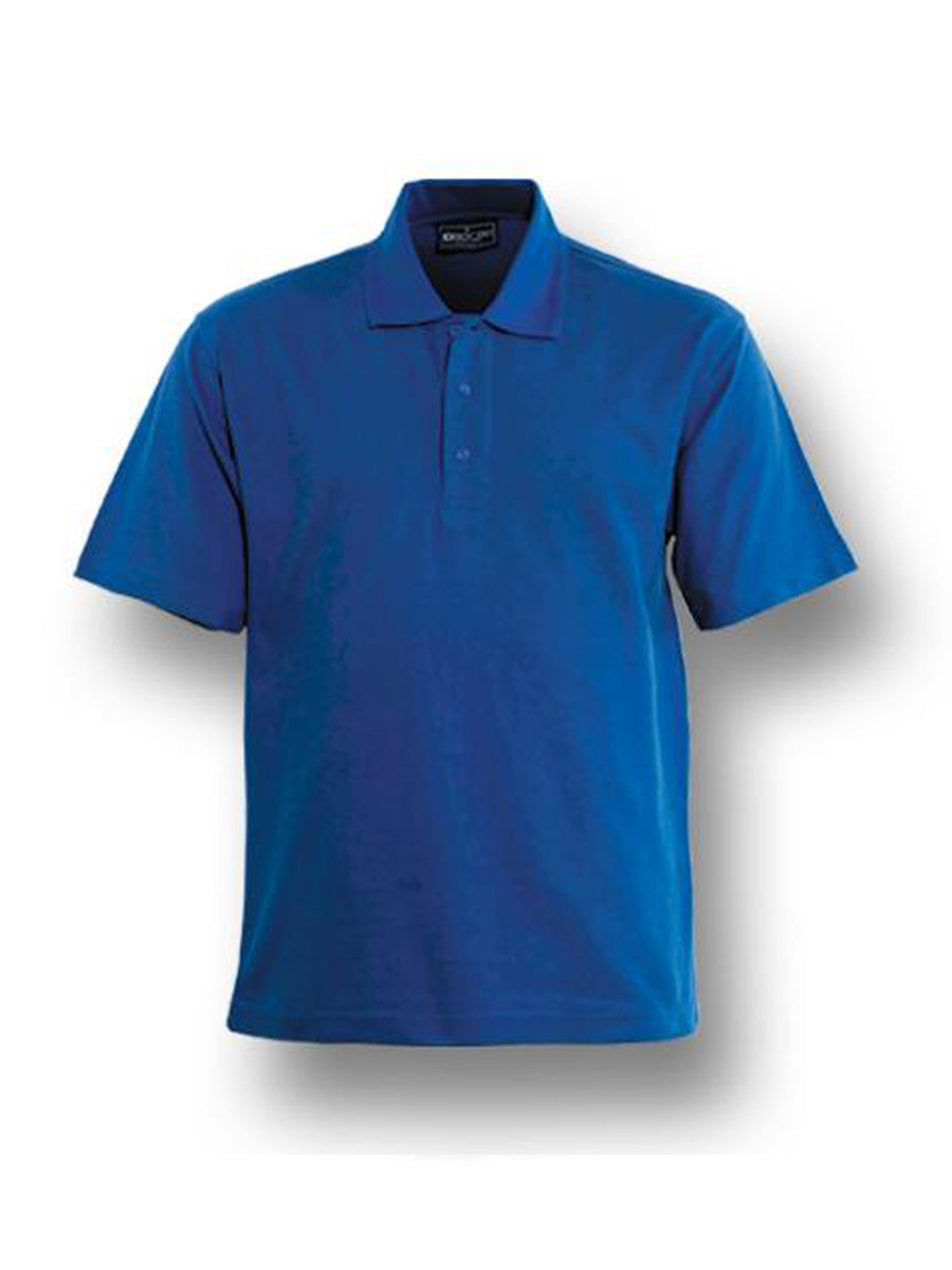 Plain Colour Poly Face Cotton Backing S/S Polo in Royal