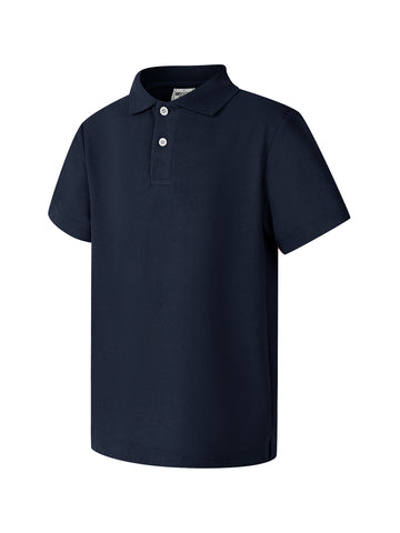 Short Sleeves School Polo in Navy