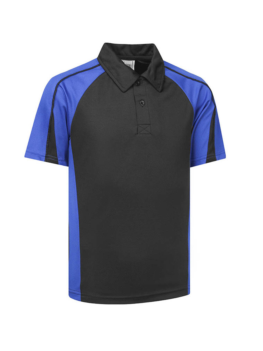 Vibrant Edge Polo in Black/Royal