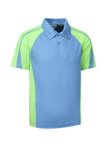 Vibrant Edge Polo in Cyan/Lime