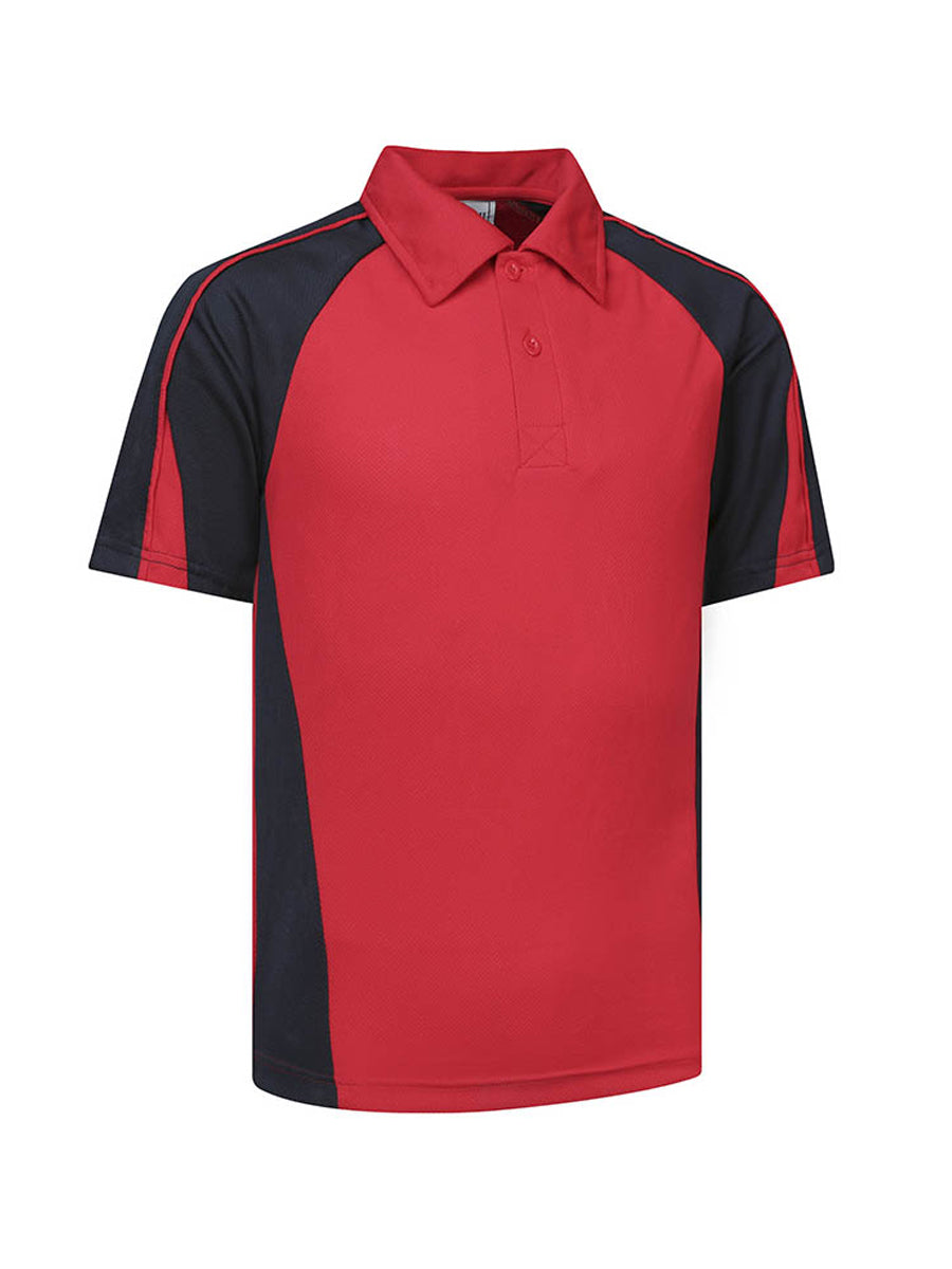 Vibrant Edge Polo in Red/Navy