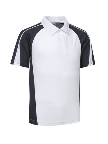 Vibrant Edge Polo in White/Navy
