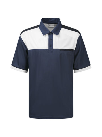 SportTek Polo in Navy/White/Black