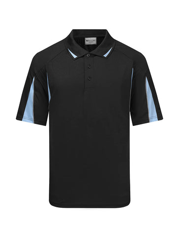 Polo Reflect in Black/Sky Blue