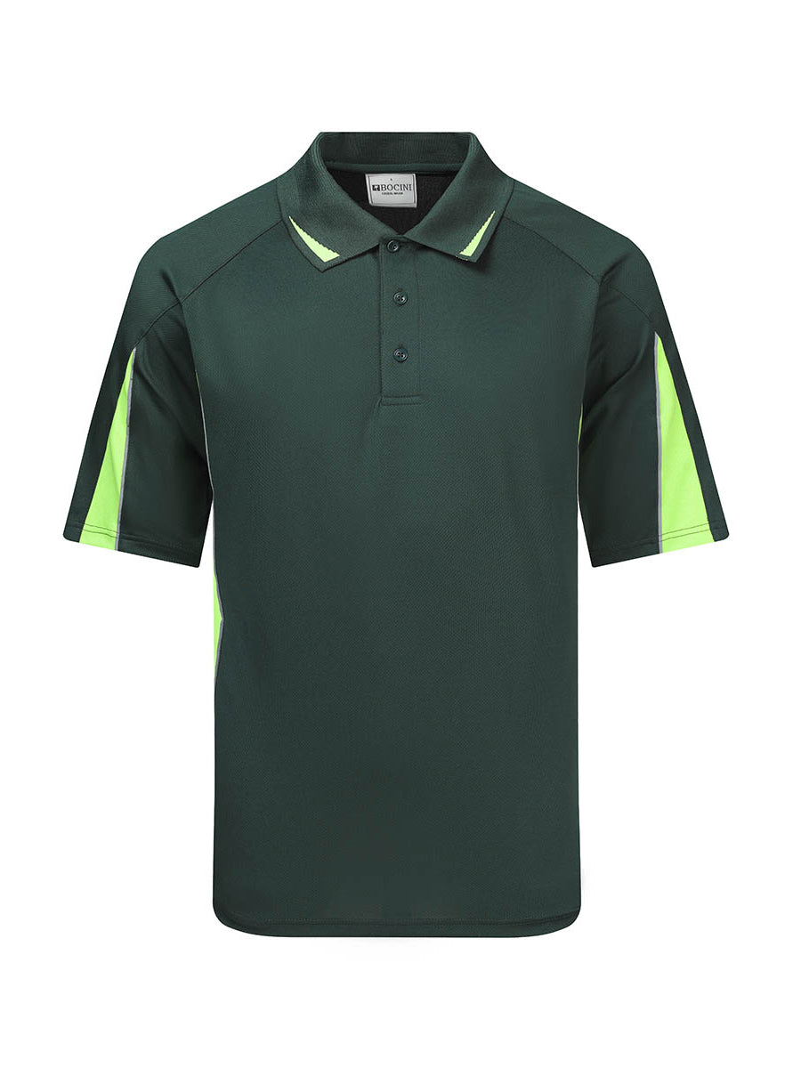Polo Reflect in Bottle Green/Lime
