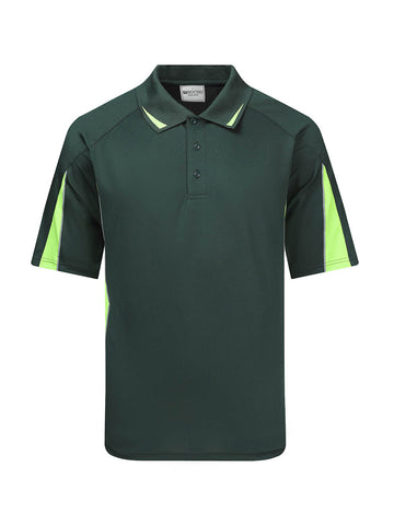 Polo Reflect in Bottle Green/Lime