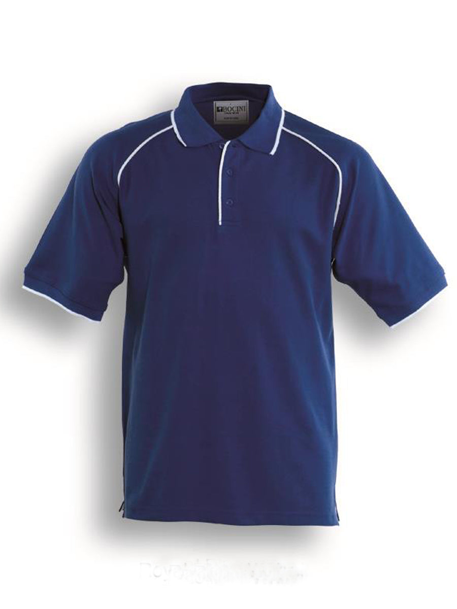 Unisex Adults Raglan Polo in Royal/White