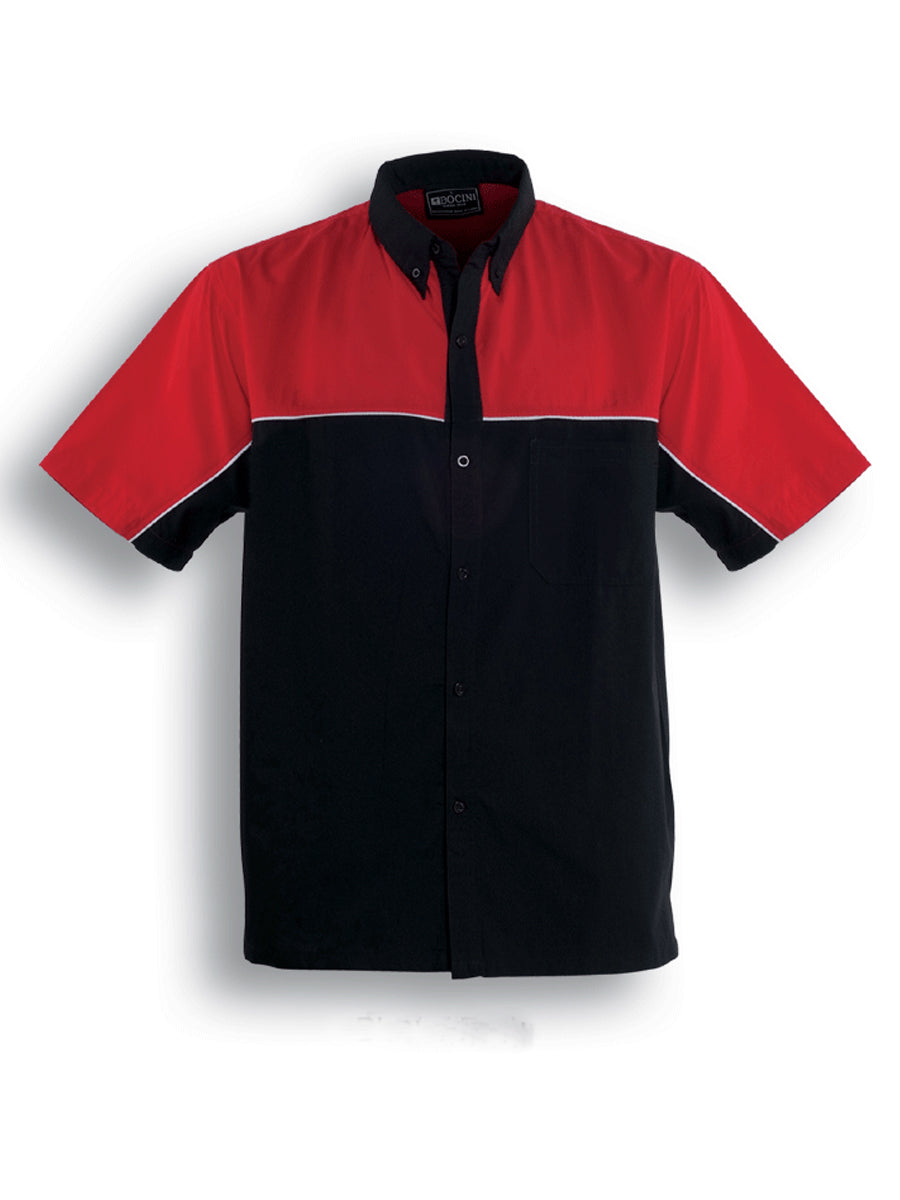 Mens Motor Shirt in Red/Black