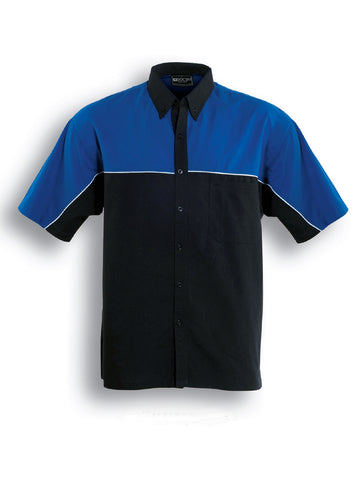 Mens Motor Shirt in Royal/Black
