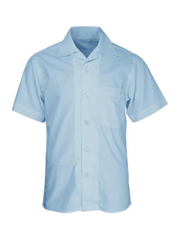 Boys Short Sleeve School Shirt in Sky Blue