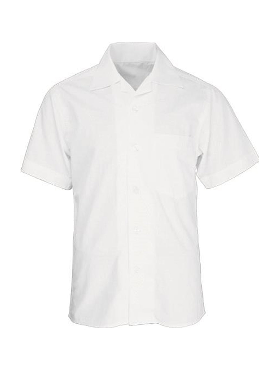 Boys Short Sleeve School Shirt in White