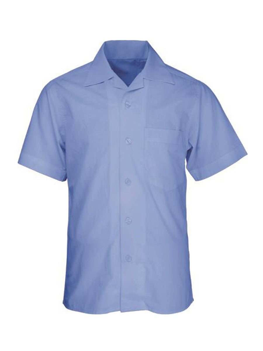 Girls Short Sleeve School Shirt in Blue