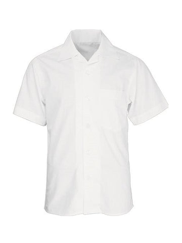 Girls Short Sleeve School Shirt in White