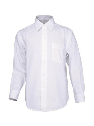 Girls Long Sleeve School Shirt in White