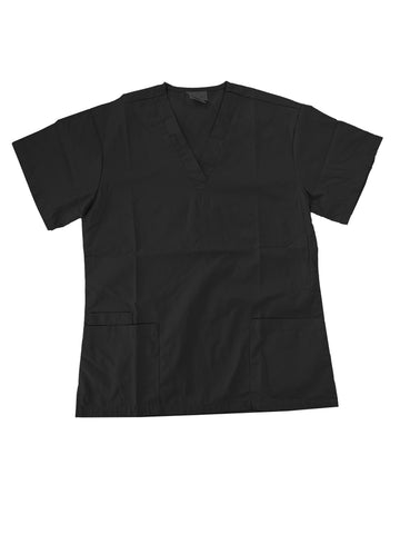 Ladies Scrubs Top in Black