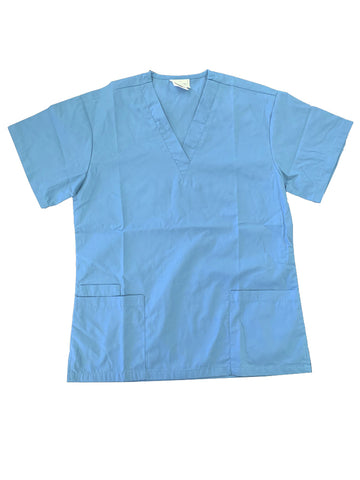 Ladies Scrubs Top in Blue