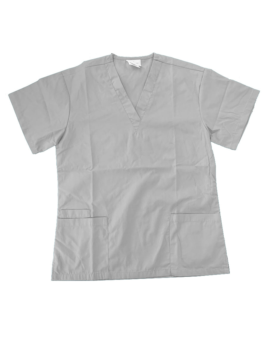 Ladies Scrubs Top in Grey