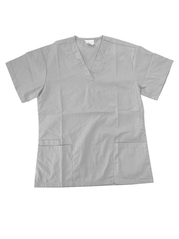 Ladies Scrubs Top in Grey