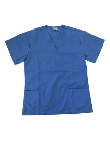 Ladies Scrubs Top in Royal