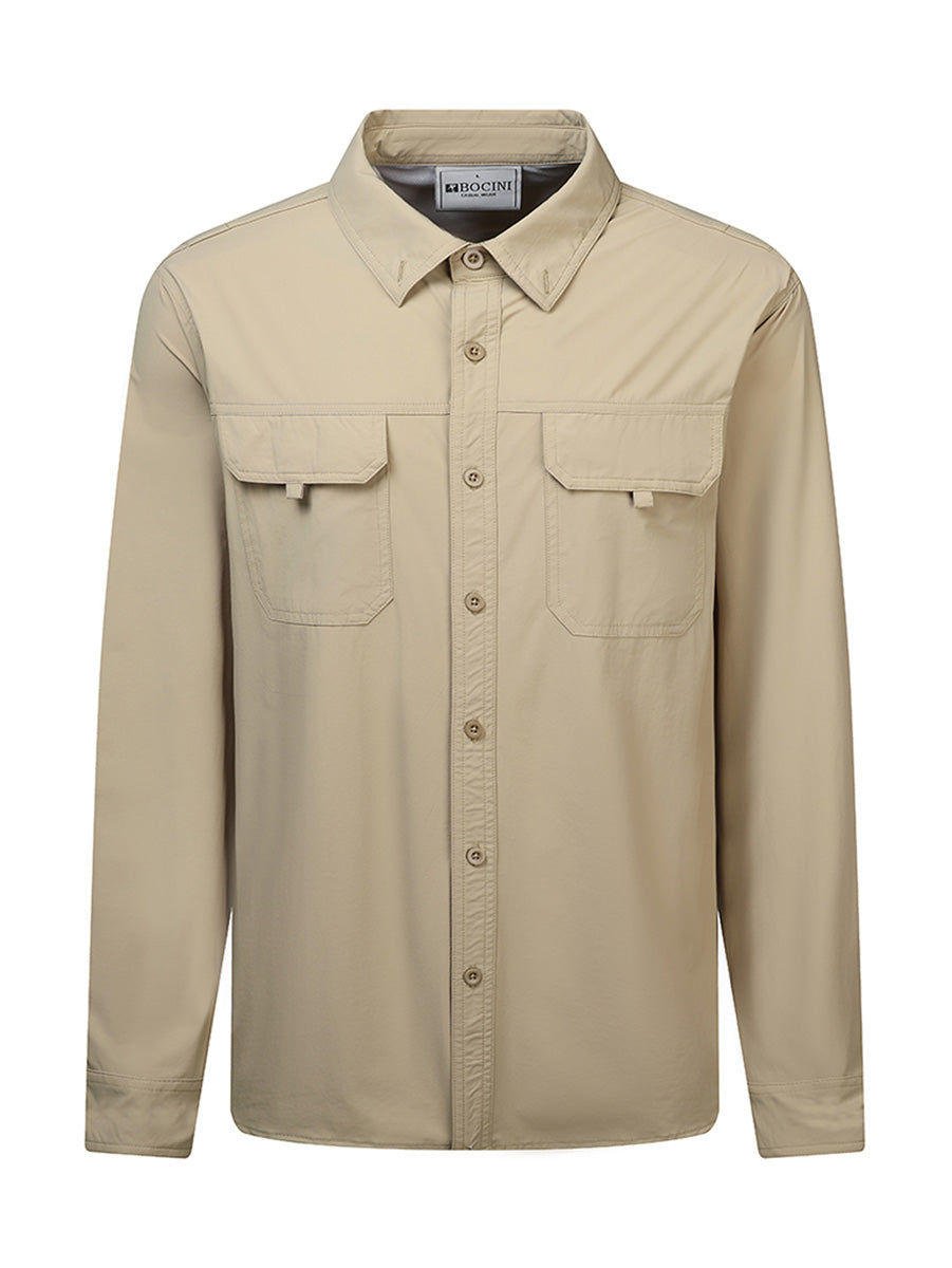 Long Sleeve Outdoor Shirt in Khaki