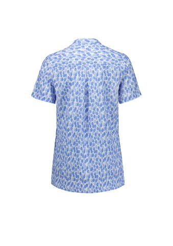 Florence Womens Stardust Print Tunic Mid Blue back view