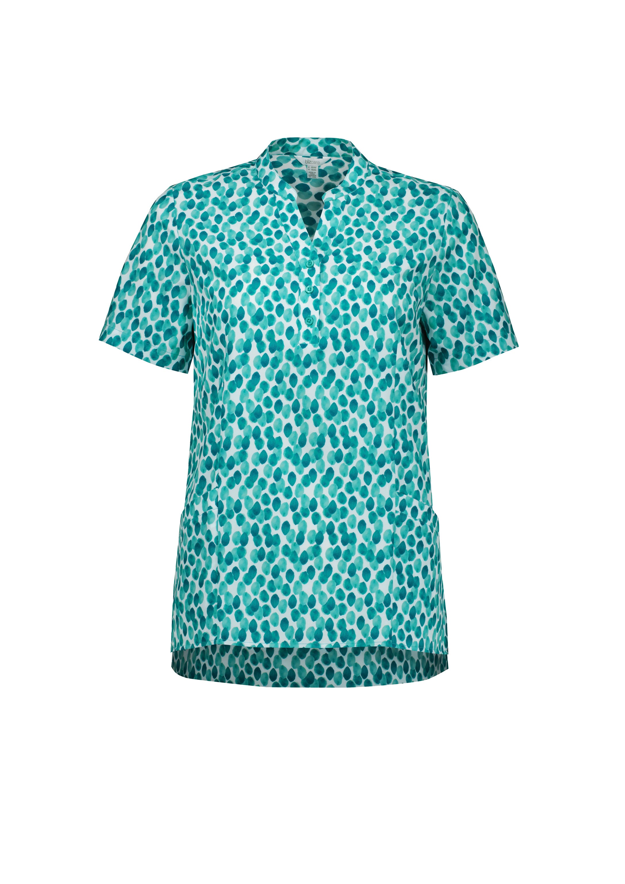 Florence Womens Stardust Print Tunic Teal front view