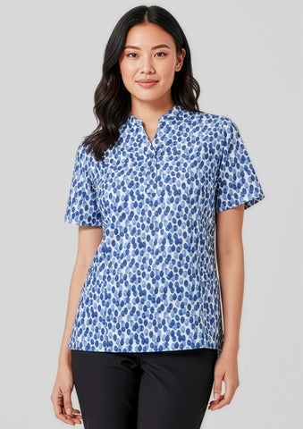 Florence Womens Stardust Print Tunic-CS450LS-biz-collection-0