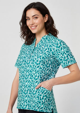 Florence Womens Stardust Print Tunic-CS450LS-biz-collection-1
