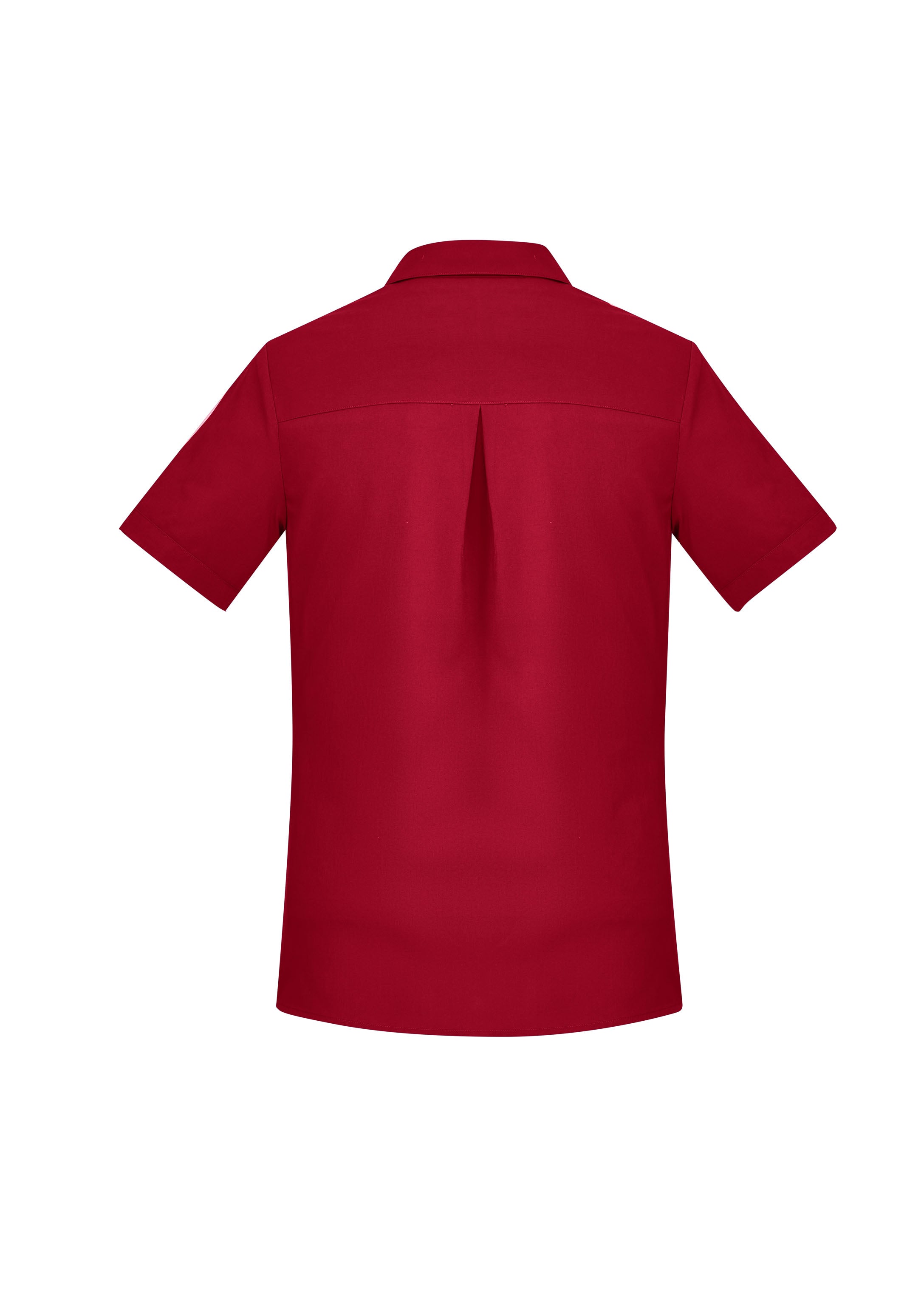 Florence Womens Plain Short Sleeve Shirt Cherry back view