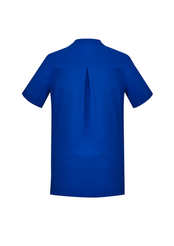 Florence Womens Plain Tunic Electric Blue back view