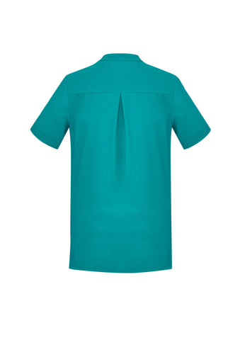 Florence Womens Plain Tunic Teal back view