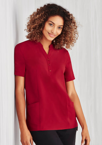 Womens Florence Plain Tunic-CS949LS-biz-care-0