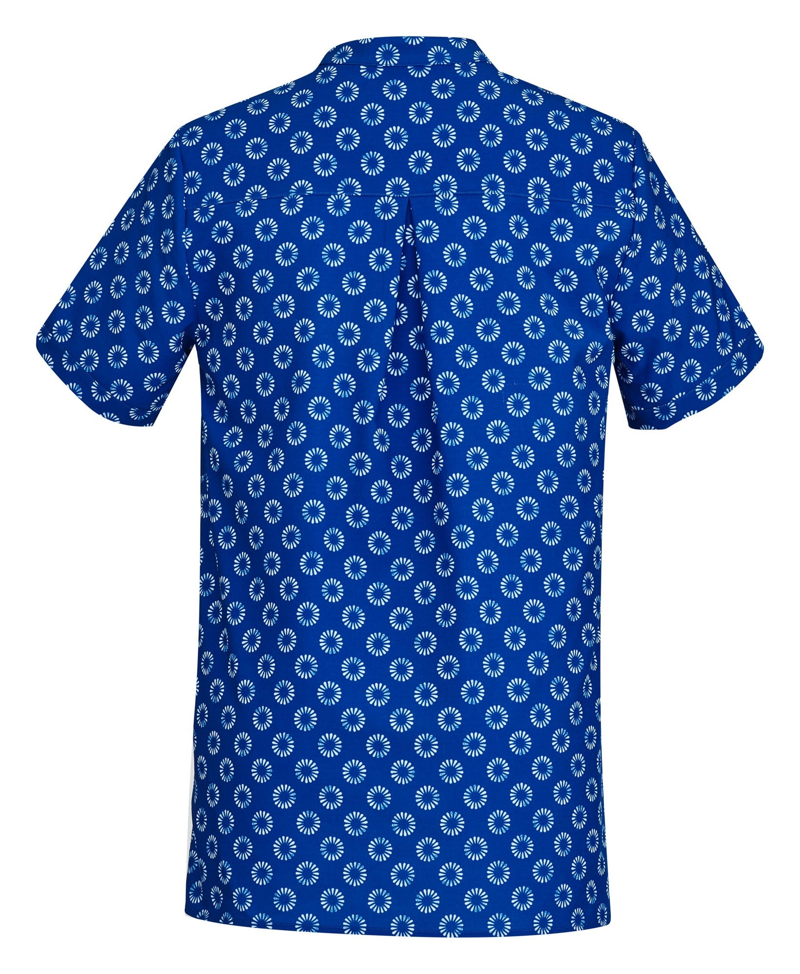 Florence Womens Daisy Print Tunic Electric Blue back view