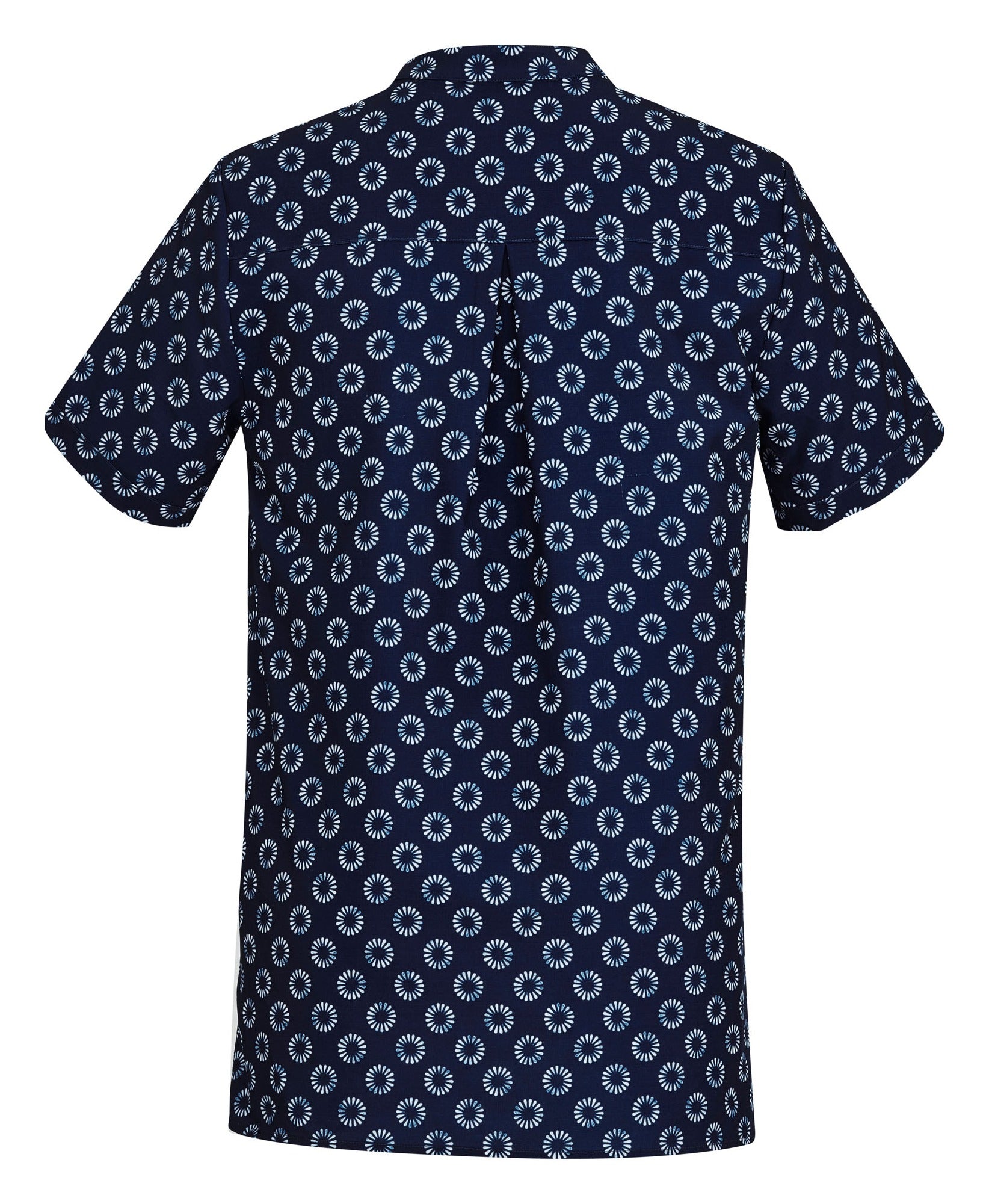 Florence Womens Daisy Print Tunic Navy back view