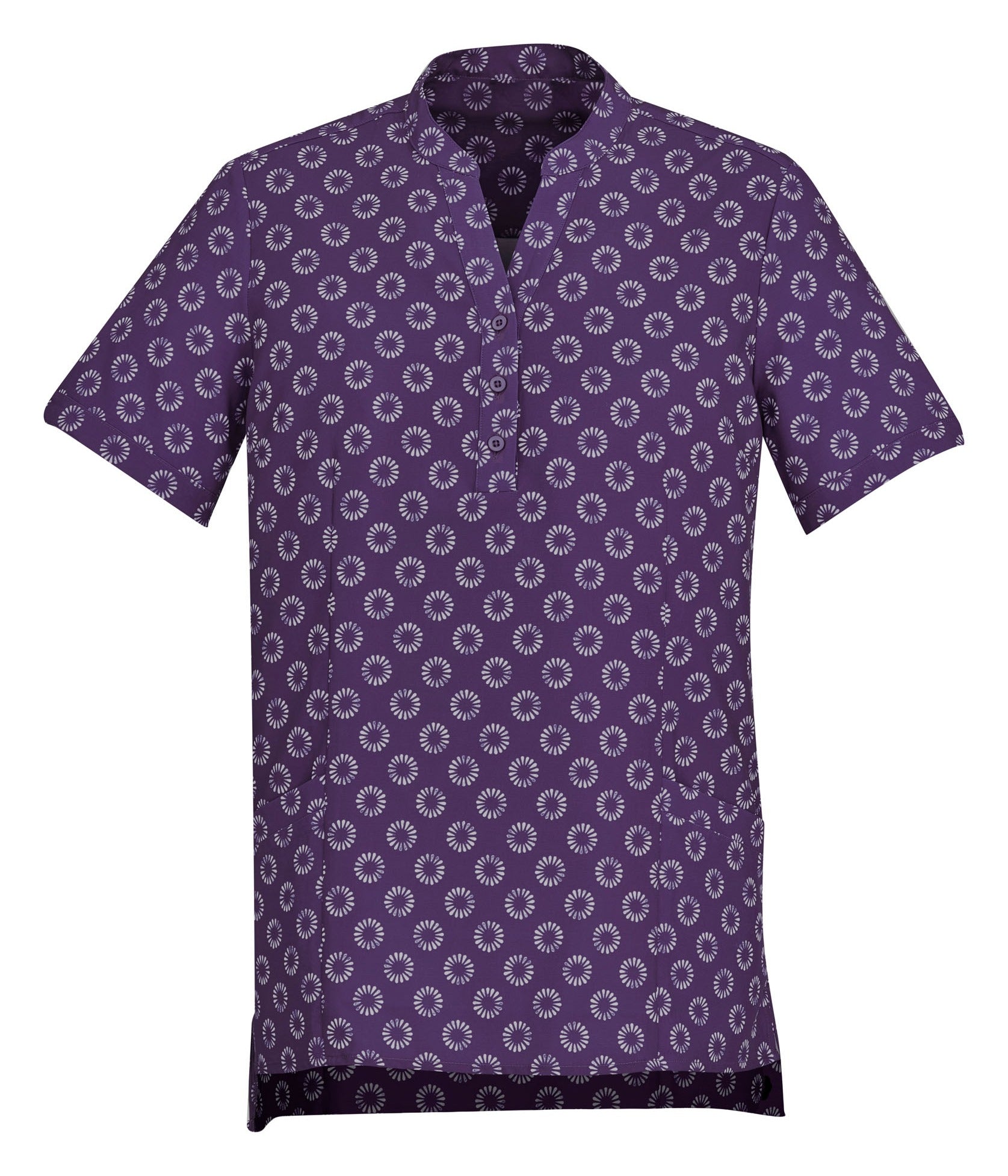 Florence Womens Daisy Print Tunic in Purple