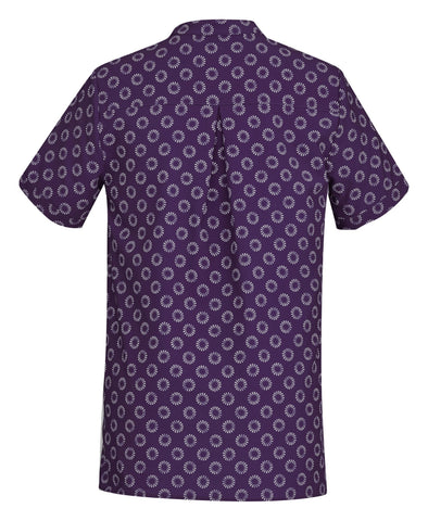 Florence Womens Daisy Print Tunic Purple back view