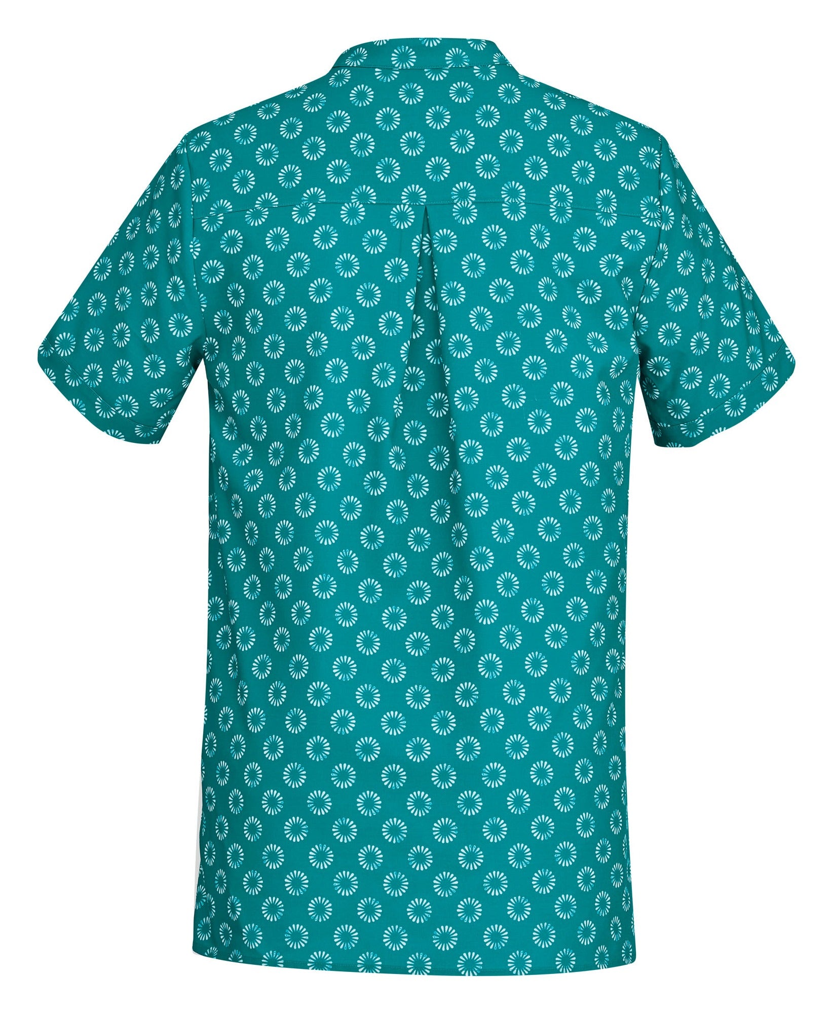 Florence Womens Daisy Print Tunic Teal back view