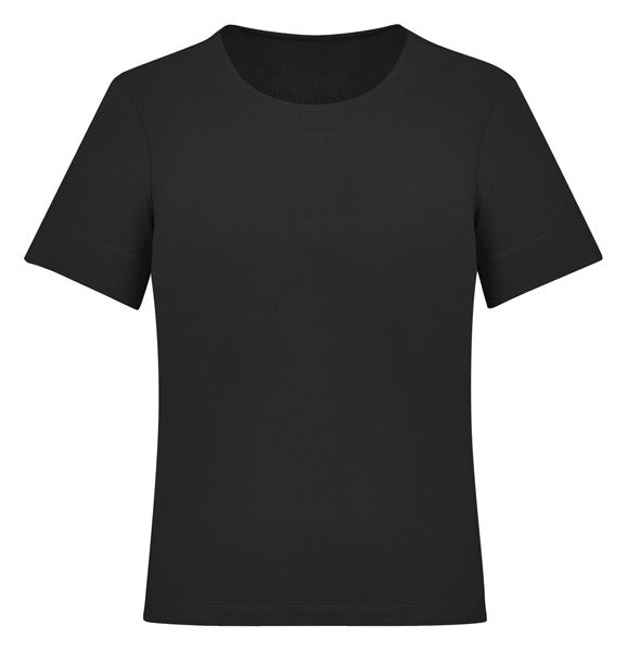 Marley Womens Short Sleeve Jersey Top in Black