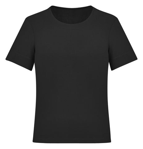 Marley Womens Short Sleeve Jersey Top in Black
