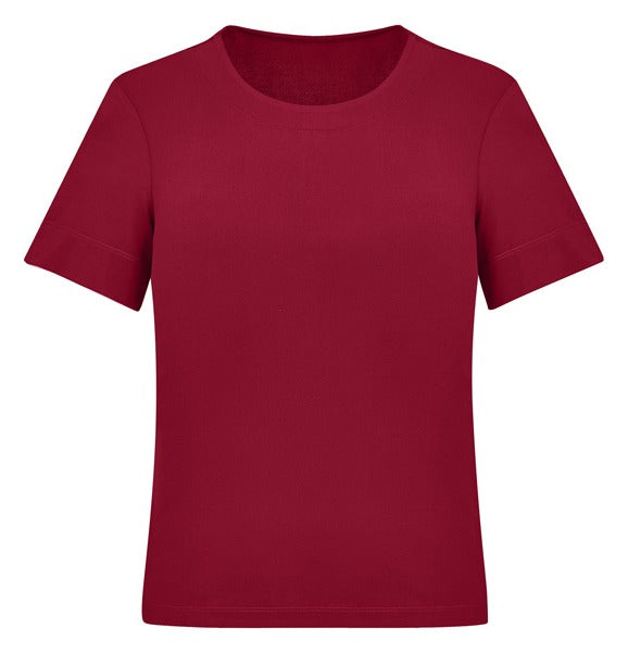 Marley Womens Short Sleeve Jersey Top Cherry front view