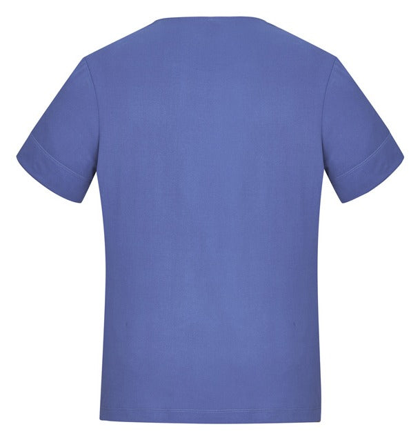 Marley Womens Short Sleeve Jersey Top Mid Blue back view