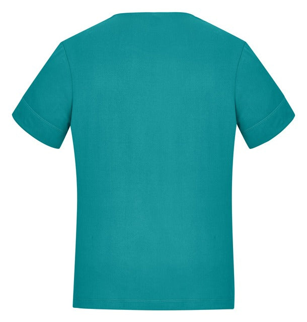 Marley Womens Short Sleeve Jersey Top Teal back view
