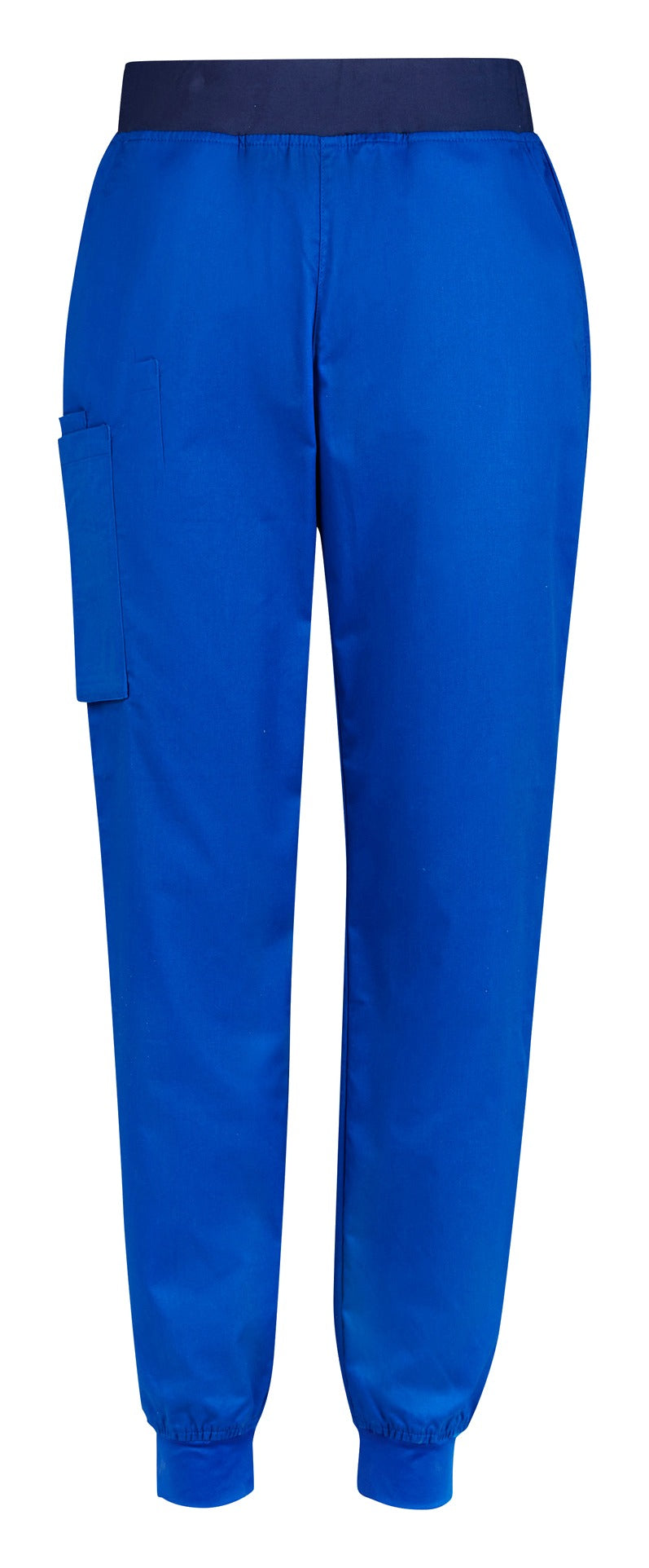 Riley Womens Slim Leg Jogger Scrub Pant Electric Blue front view